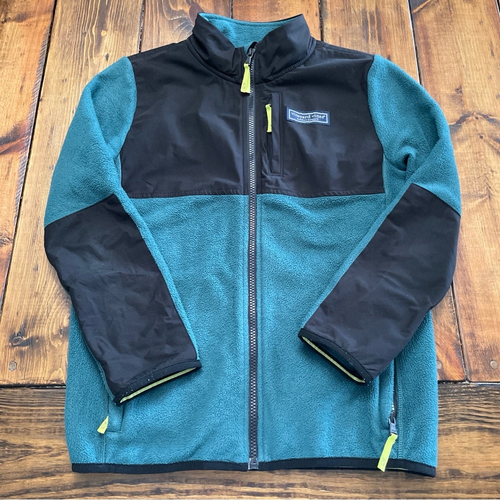 Vineyard Vines Kids Green and Black Jacket